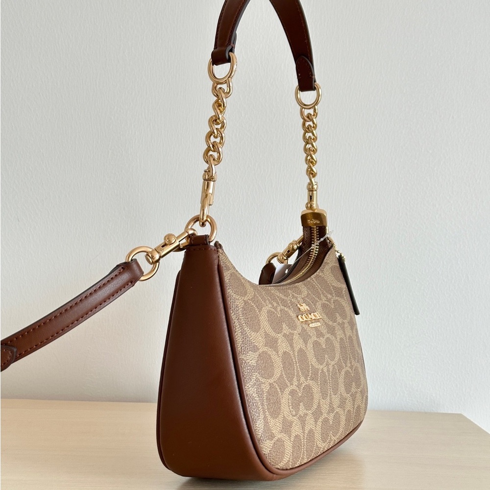 😍😍😍Teri Coach shoulder bag brown - Picture 4 of 8